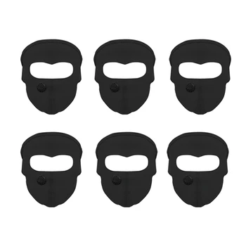 

6Pcs Full Face Mask with Breathing Valve Riding Mask Face Mask Outdoor Mask Anti Saliva Anti Dust