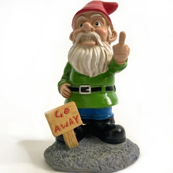 

Resin Gnome Statue Vertical middle finger Christmas Dress Up DIY Garden Resin Gnomes Santa Claus Home Decoration Ornaments gifts
