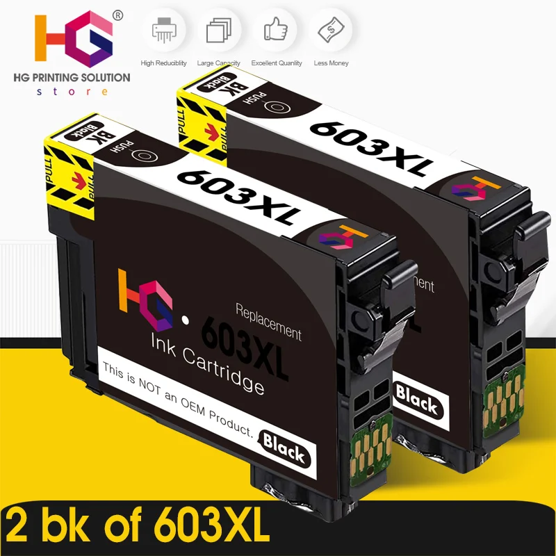 2 Sostituzione Per Epson 603Xl 603 T603Xl E-603Xl T603 Xl Cartucce D'Inchiostro Per Epson Espressione Casa Xp-4100 Xp-3100 Ver Ue