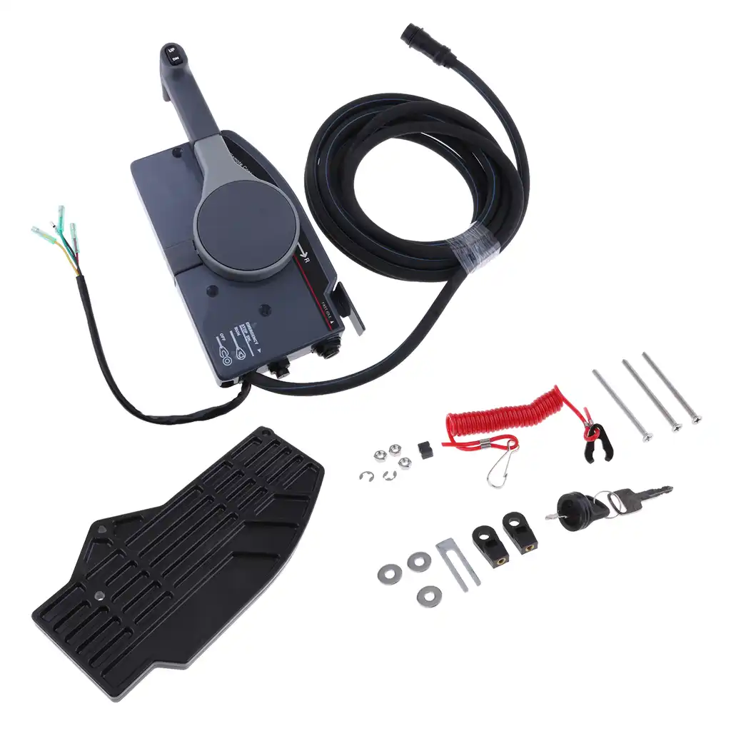 Outboard Remote Control Box 10Pin Cable 703 48205 17 PUSH Throttle for