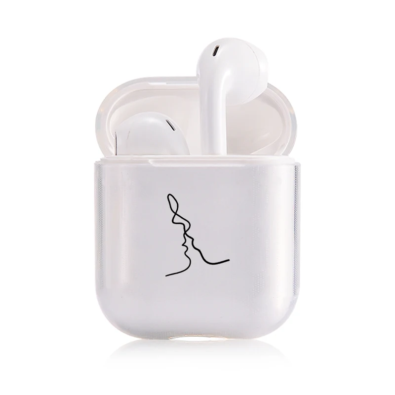 Мягкий мультяшный Чехол Air Pods для Apple airpods, роскошный простой прозрачный чехол Airpods в Bluetooth, аксессуары для наушников - Цвет: I201031
