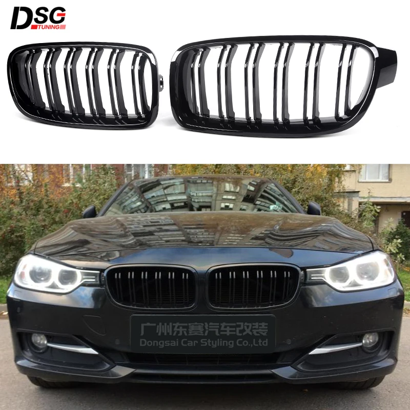 F30 Grill Black Kidney Grille Styling Bumper for BMW F30 3 Series 2012-F31 F35 316i 318d 320i 325d Car Front Grille ABS