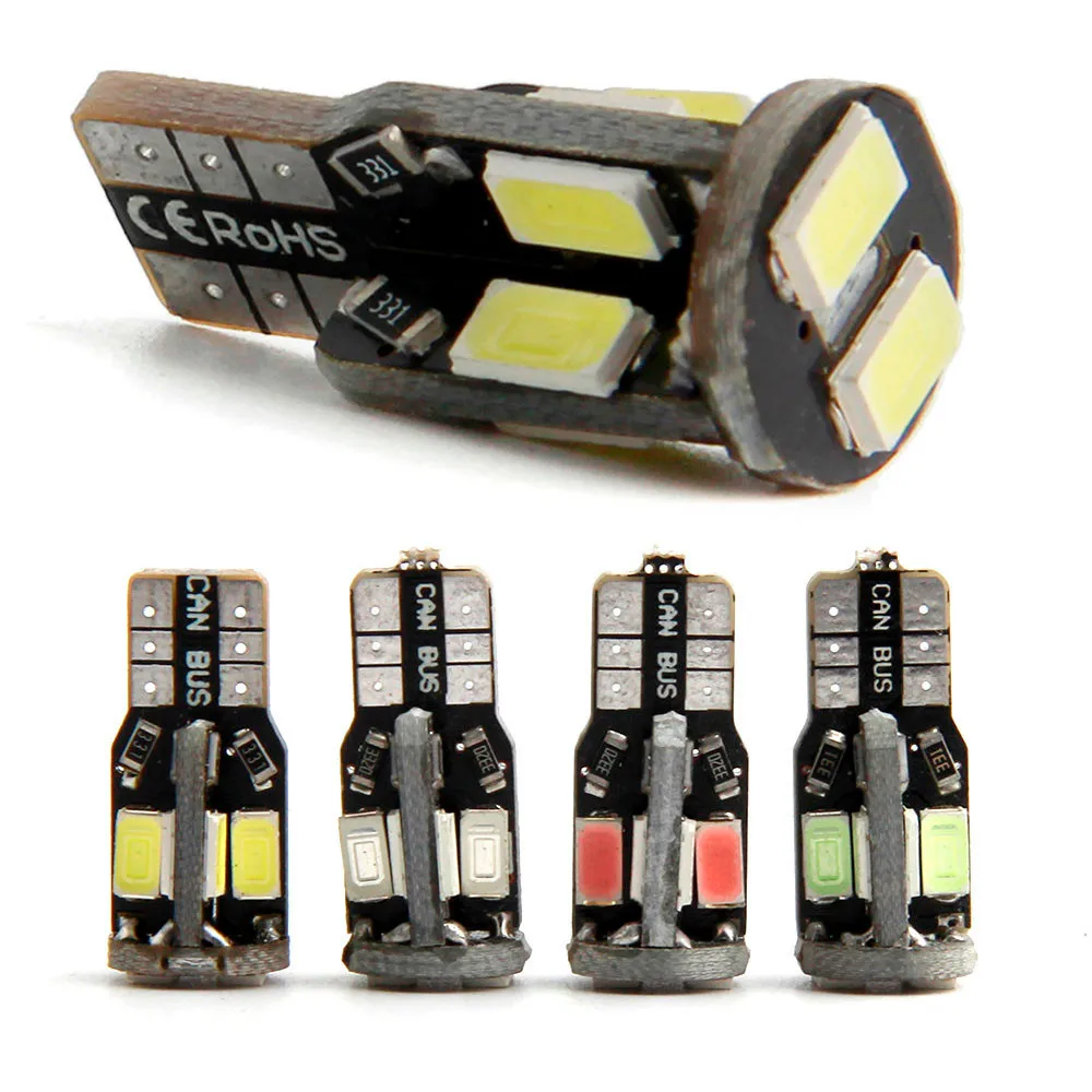 kongyide car light Multi-color T10 10smd 5630 LED Car Light Canbus SMD Led Bulb Car Door LED Light Reading,side marker Light