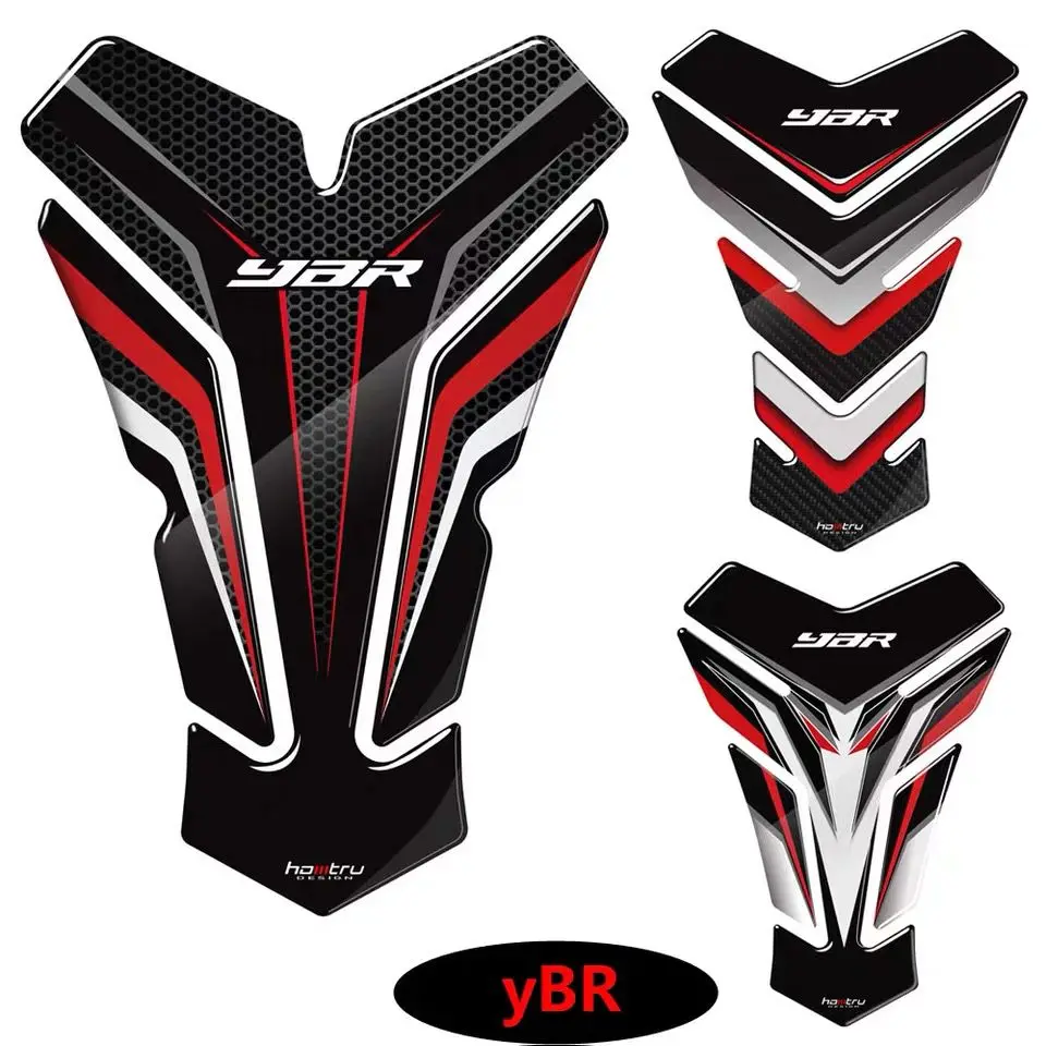 Case for Yamaha YBR125 YBR150 YBR250 Tank 3D Carbon-look Motorcycle Pad Protector Decal Stickers | Автомобили и мотоциклы