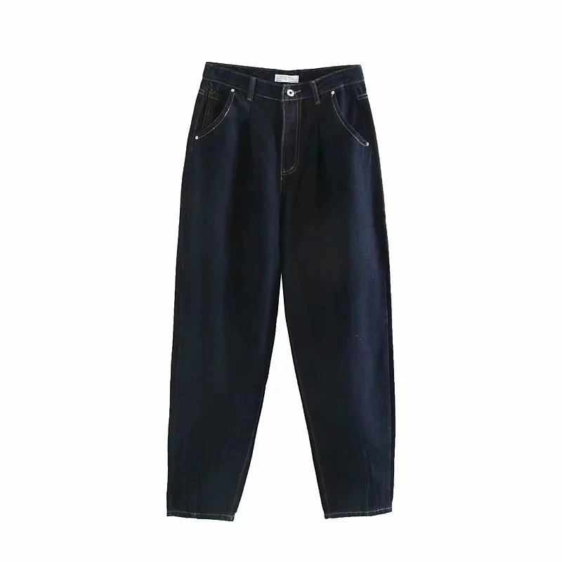 Зимние черные брюки карго, женские свободные джинсы, штаны, джинсы для женщин в стиле бойфренд, джинсы с высокой талией для мам, спортивные штаны - Color: 1185