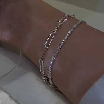 Fashion New 925 Sterling Silver Gypsophila Adjustable Bracelet & Bangle Sparkling Fine Fashion Jewelry for Women Wedding Gift