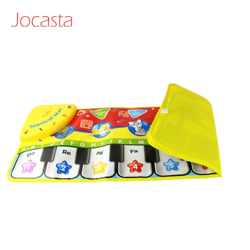70x27CM Baby Piano Play Mat Touch-Play Music-Instrument Educational Toys for Kids Musical Carpet Toys Stroller 0-3 Years Gift >