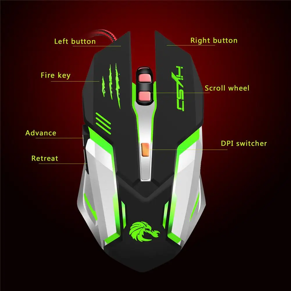 3 In1 Keyboard Mouse And Converter Set V100 2 Gaming Keyboard LED Color Backlight For Android 4