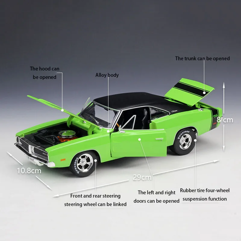 Maisto литая под давлением модель автомобиля 1969 Dodge War Horse 1:18 из металлического