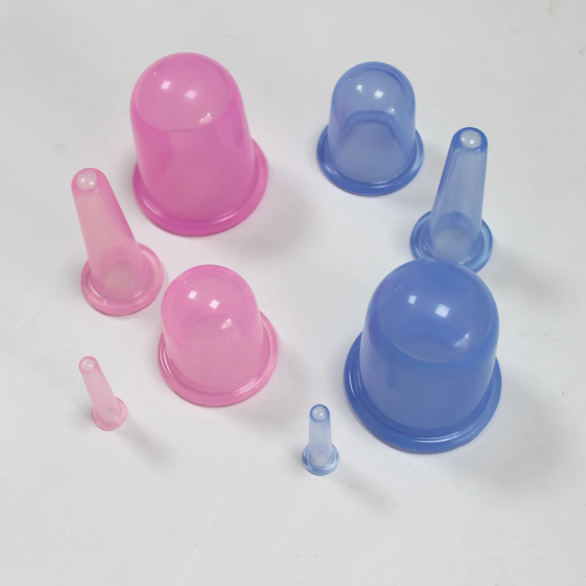 4pcs Silicone Massage Vacuum Cans Anti cellulite Massager Suction Cup Body Cupping Cups Set For Face 4