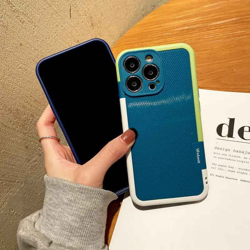 Противоударный бронированный цветной чехол для iPhone 13 12 11 Pro Max XR XS X 6 7 8 Plus SE