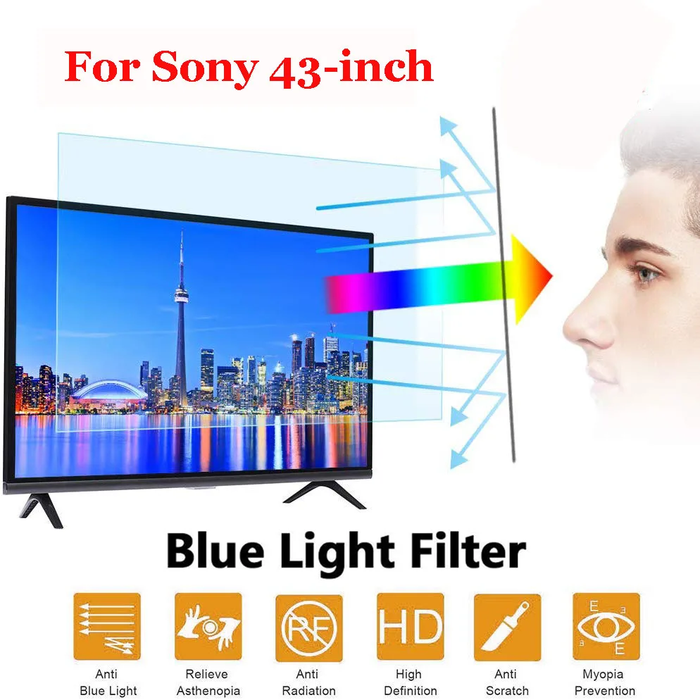 Для Sony 43 дюймовый Фильтр конфиденциальности Защитная пленка для экрана против
