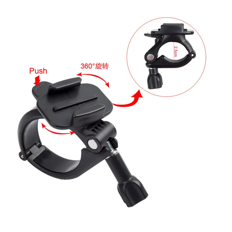 

ADIKA Small Clamp Handlebar Seatpost Pole Holder Long Rod Fixator Mount 360 Degree Rotation Clip for Gopro Hero Xiao Yi SJCAM