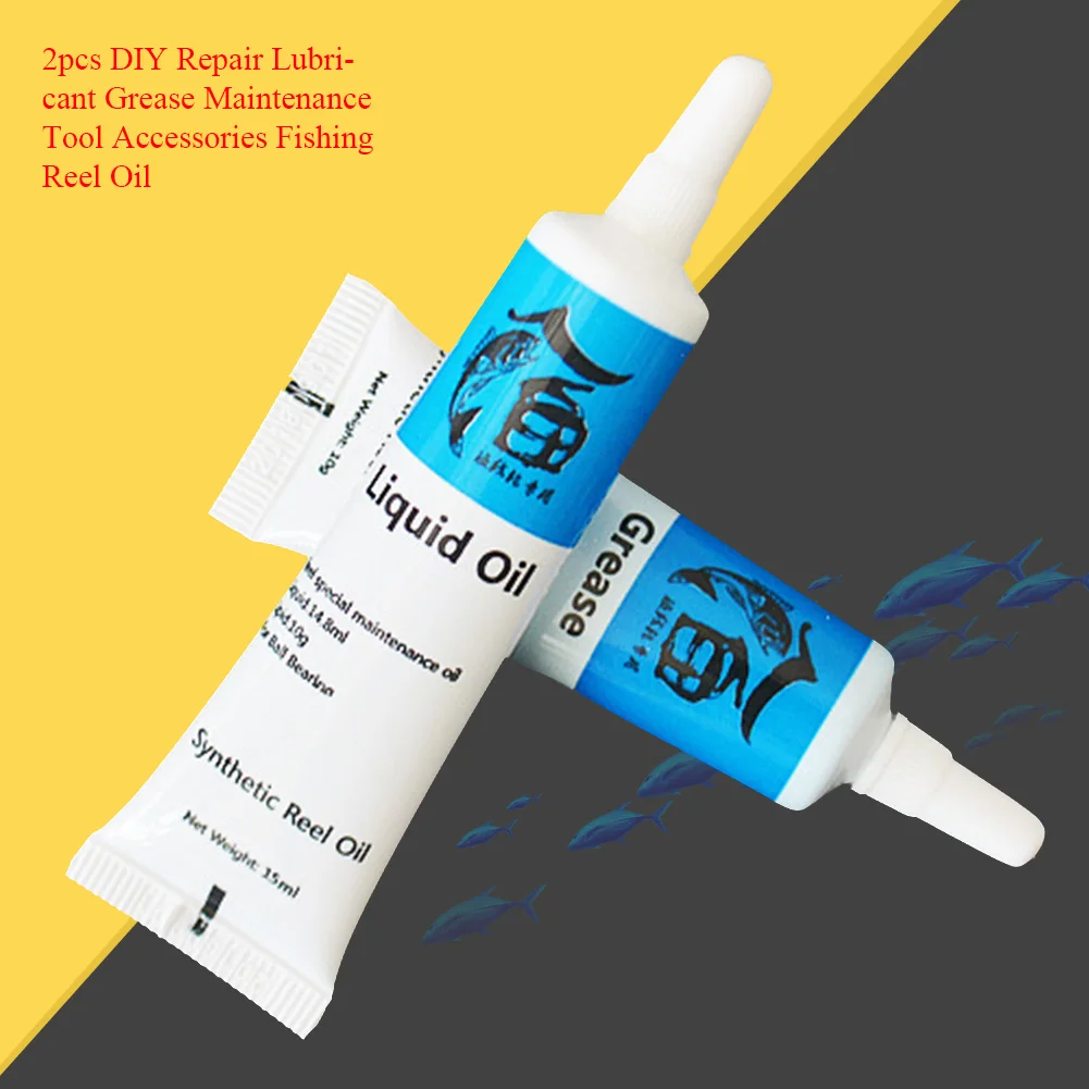

2pcs Accessories Portable Lubricant Grease Easy Apply Fishing Reel Oil Water Resistance DIY Repair Low-reel Maintenance Tool