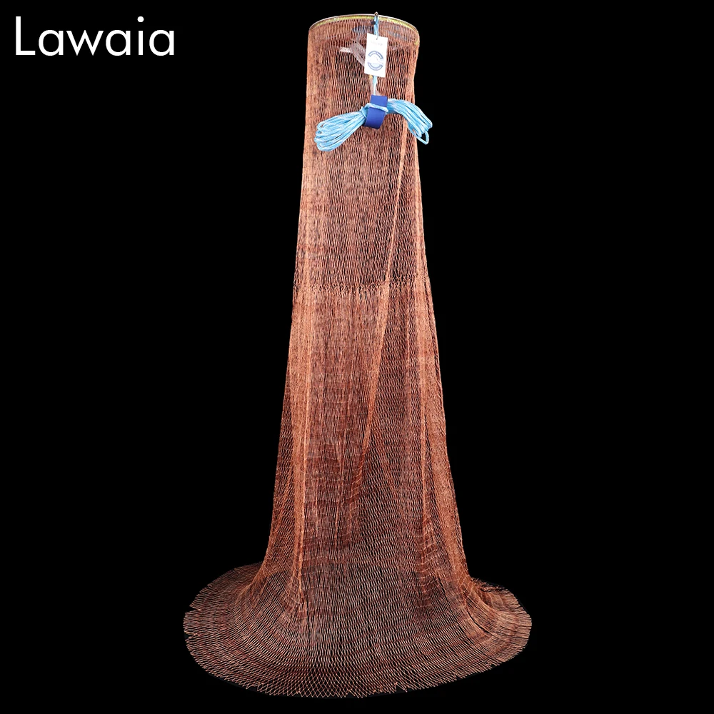 Lawaia литье чистая диаметр 240/300/360/420/480/540/600/660/720 м ручная сеть маленькая сетка рыболовные сети без грузила