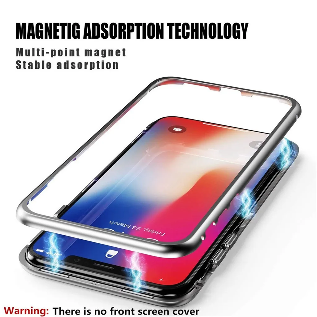 30# защитный чехол для iPhone 11/Pro Max Магнитная Адсорбция металлический бампер стеклянная крышка для iPhone 11 защитный чехол