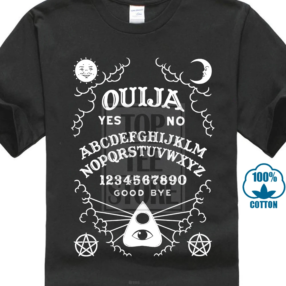 Новинка! Ouija доска футболка черный убивать оккультный дух пентаграмма звезда