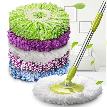 

3/5pcs Magic 360 Degree Mop Head Replacement Easy Magic Floor Mop Head Microfiber Spin Spinning Rotating Head (Only Mop Head)