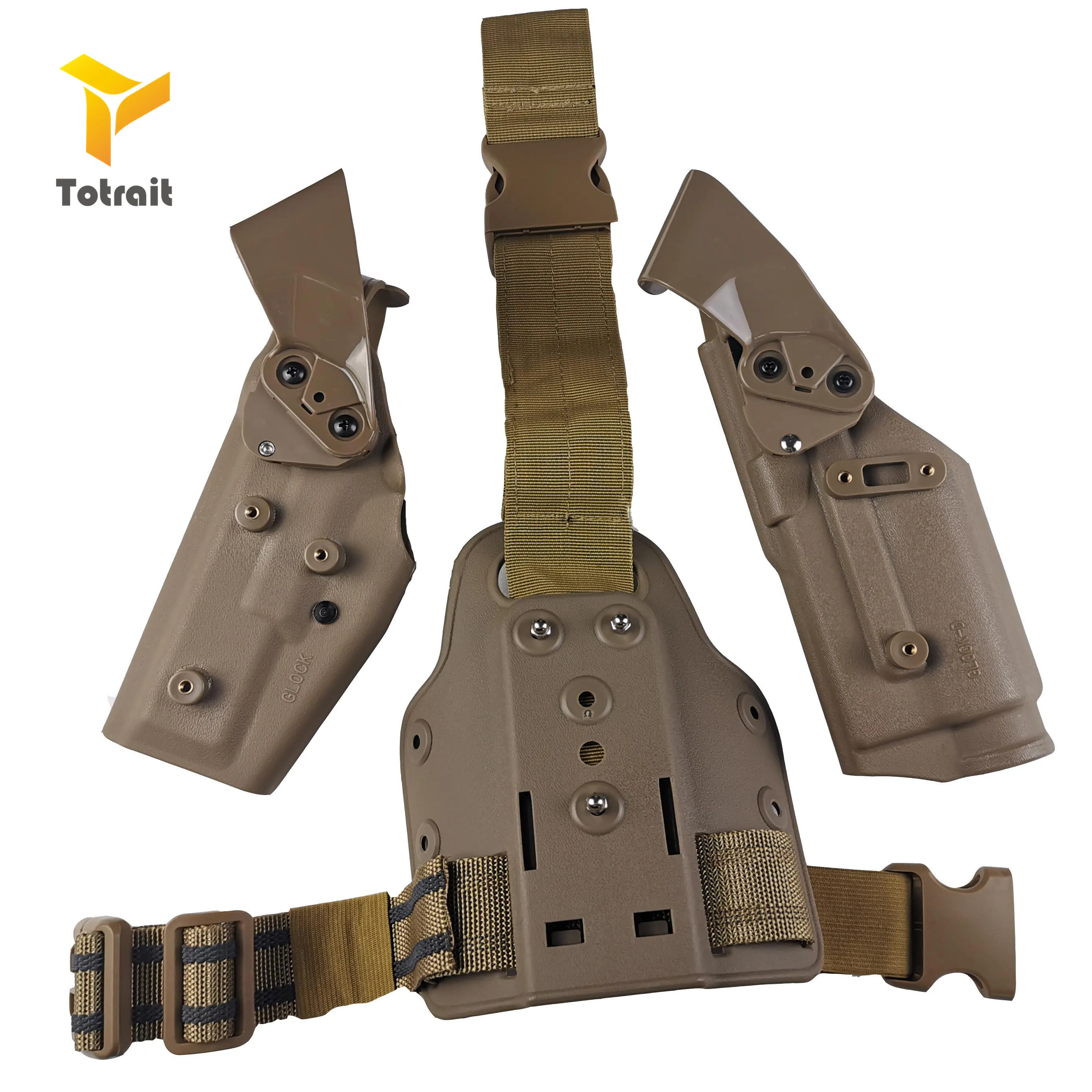 TOtrait тактическая кобура для пистолета Airsoft Safarilands кейс для переноски Glock17/19/22/23/31 вспышка светильник подшипник поясной Кобурой