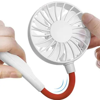 

Hands-free Neck Band Hands-Free Hanging USB Rechargeable Dual Fan Mini Air Cooler Summer Portable D08B
