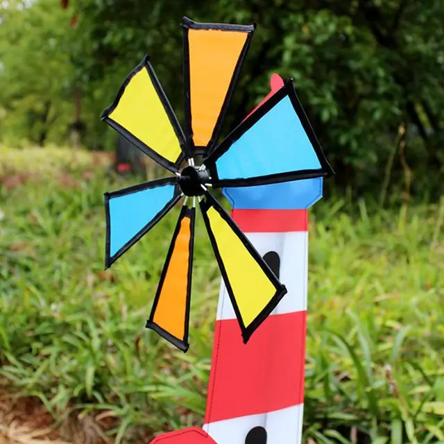 3D House Windmill Wind Spinner Whirligig Pinwheel Yard Garden Decor Outdoor Classical Kids Toys C5AF 1