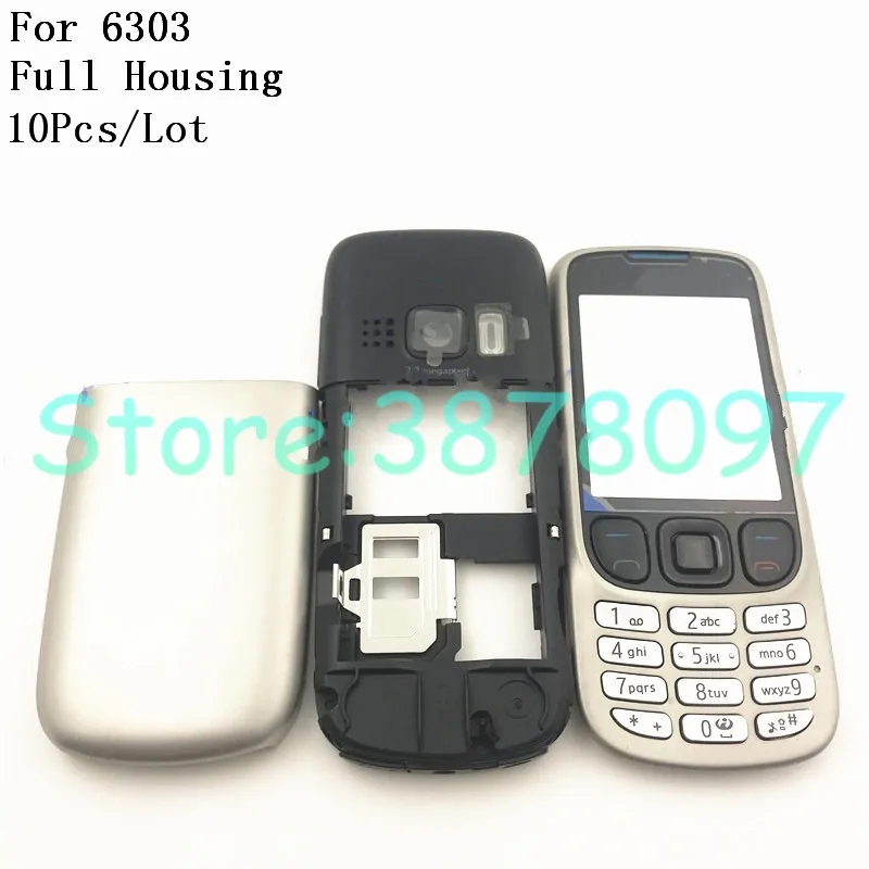 Чехол для Nokia 6303c 6303 10 шт./лот с полной защитой корпуса английской клавиатурой
