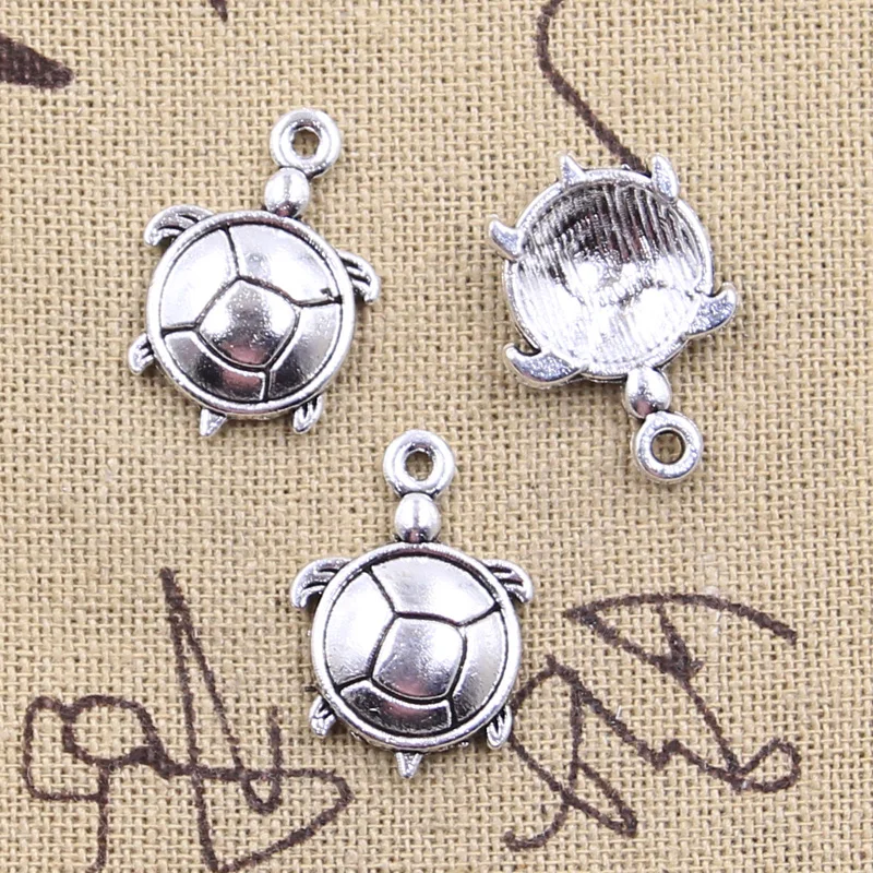 

20pcs Charms Tortoise Turtle Sea 22x15mm Antique Silver Color Pendants DIY Crafts Making Findings Handmade Tibetan Jewelry