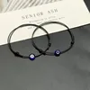 2 pièces réglable chanceux noir rouge chaîne Bracelets plat bleu mauvais œil tissé hommes chanceux Bracelet femmes Femme nouveaux bijoux de mode