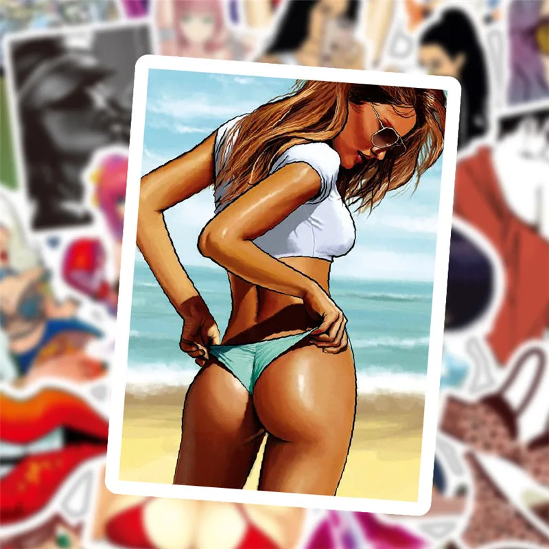 50 шт. классная наклейка s Sexy Graffiti аниме забавная для взрослых сделай сам чемодан