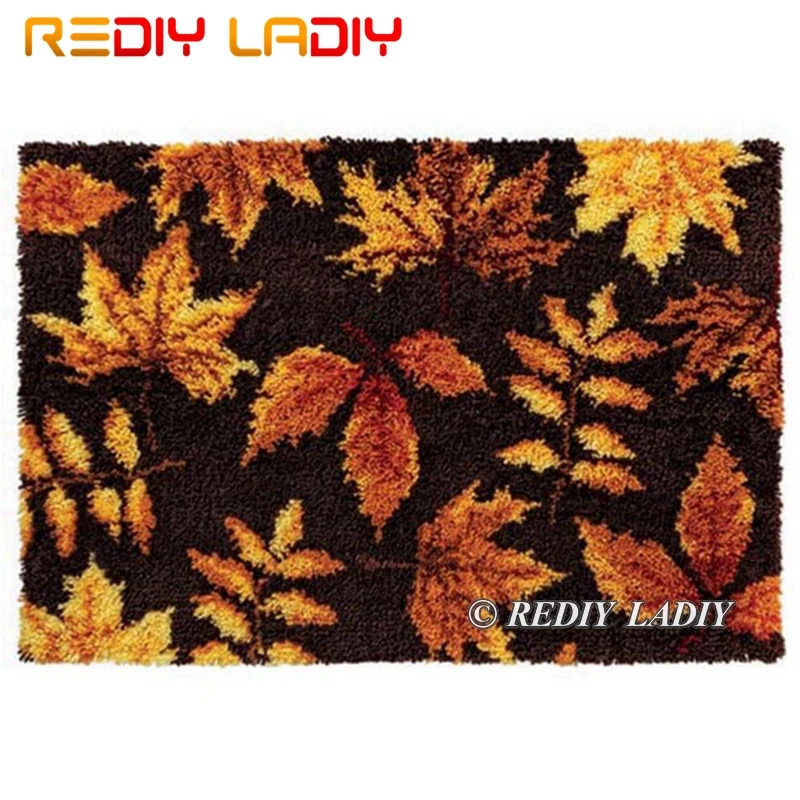 Best Price Latch Hook Kit Make Your Own Rug Autumn Leaves Tapestry Crochet Cushion Mat DIY Carpet Rug Set Pre-Printed Canvas Hobby & Crafts Best Price Latch Hook Kit Make Your Own Rug Autumn Leaves Tapestry Crochet Cushion Mat DIY Carpet Rug Set Pre-Printed Canvas Hobby & Crafts