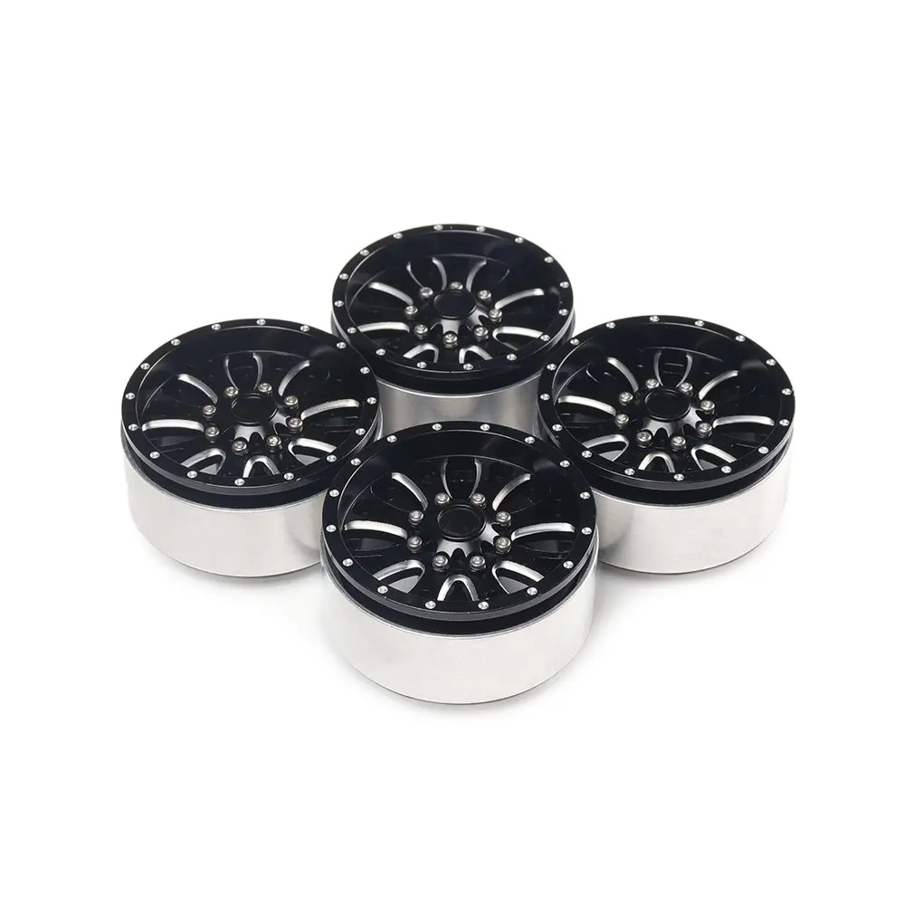 

2.2 inch RC 1:10 Rock Crawler Alloy Wheels Rims 16 Beads For RC Crawler Axial SCX10 Wraith 90018 Beadlock Wheels Hub S351