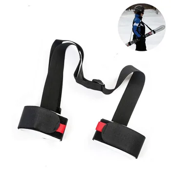

Adjustable Skiing Pole Shoulder Hand Carrier Lash Handle Straps Porter Hook Loop Protecting Black Nylon Ski Handle Strap Bags