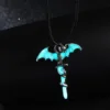 Rinhoo Vintage Magic Steampunk Glowing Luminous Punk Dragon Pendants Necklaces Mens Jewelry Glow In the dark Pendant Necklace ► Photo 2/6