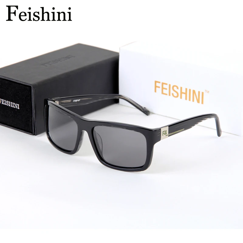 FEISHINI 2019 высокое качество поляризованных солнцезащитных очков Для мужчин