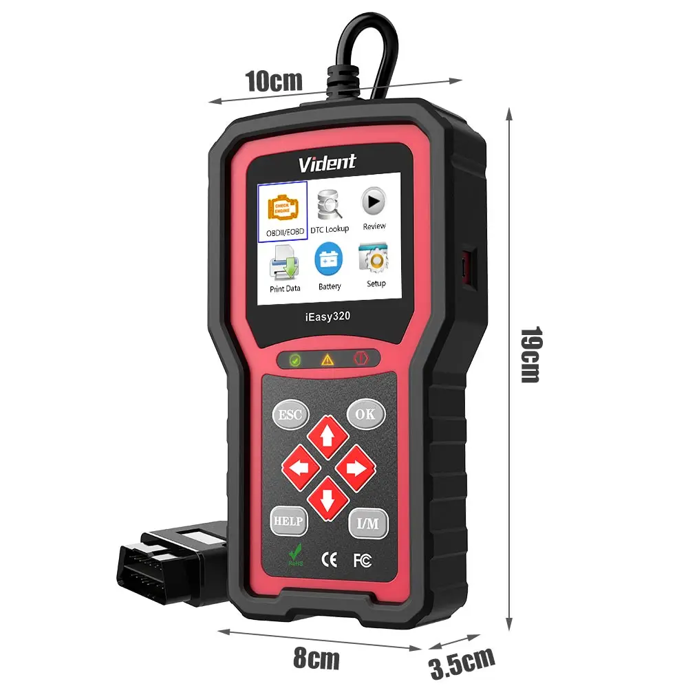 best car battery charger VIDENT iEasy320 OBDII/EOBD+CAN Code Reader Works with Most 1996 and Newer OBDII& CAN Compliant Cars portable car battery charger