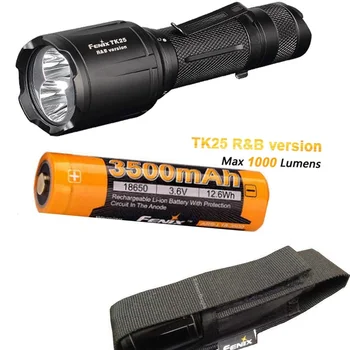 

Fenix TK25 R&B 1000 Lumen Multi-Color White Red & Blue LED Tactical Flashlight with ARB-L18-3500 18650 Battery