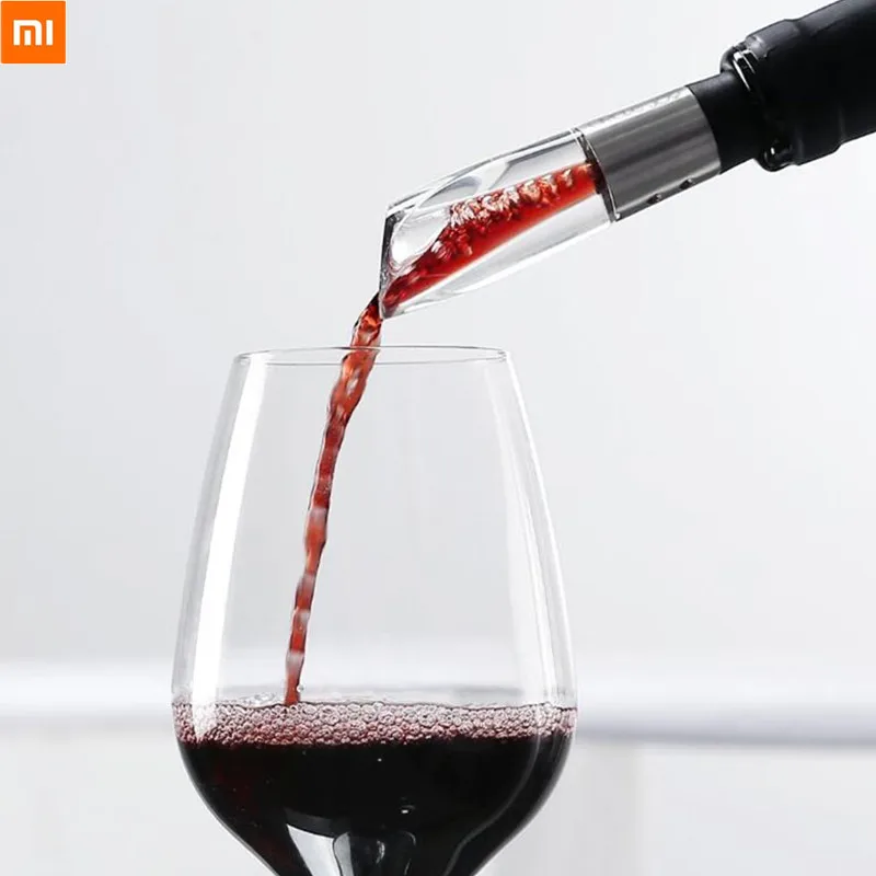 

Xiaomi CIRCLE JOY Stainless Steel Fast Wine Decanter Mini Portable Wine Filter Air Intake Bottle Pourer Aerator For Family / Bar