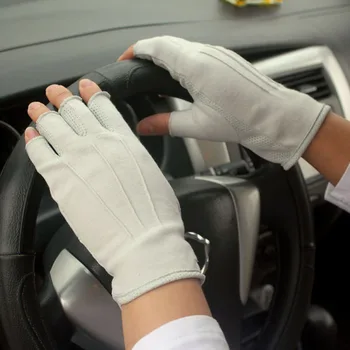 

Men Women Summer Outdoor Sports Fitness Cycling Sunscreen Short Sun Gloves Thin Cotton UV Protection Touch Screen Driving Gloves