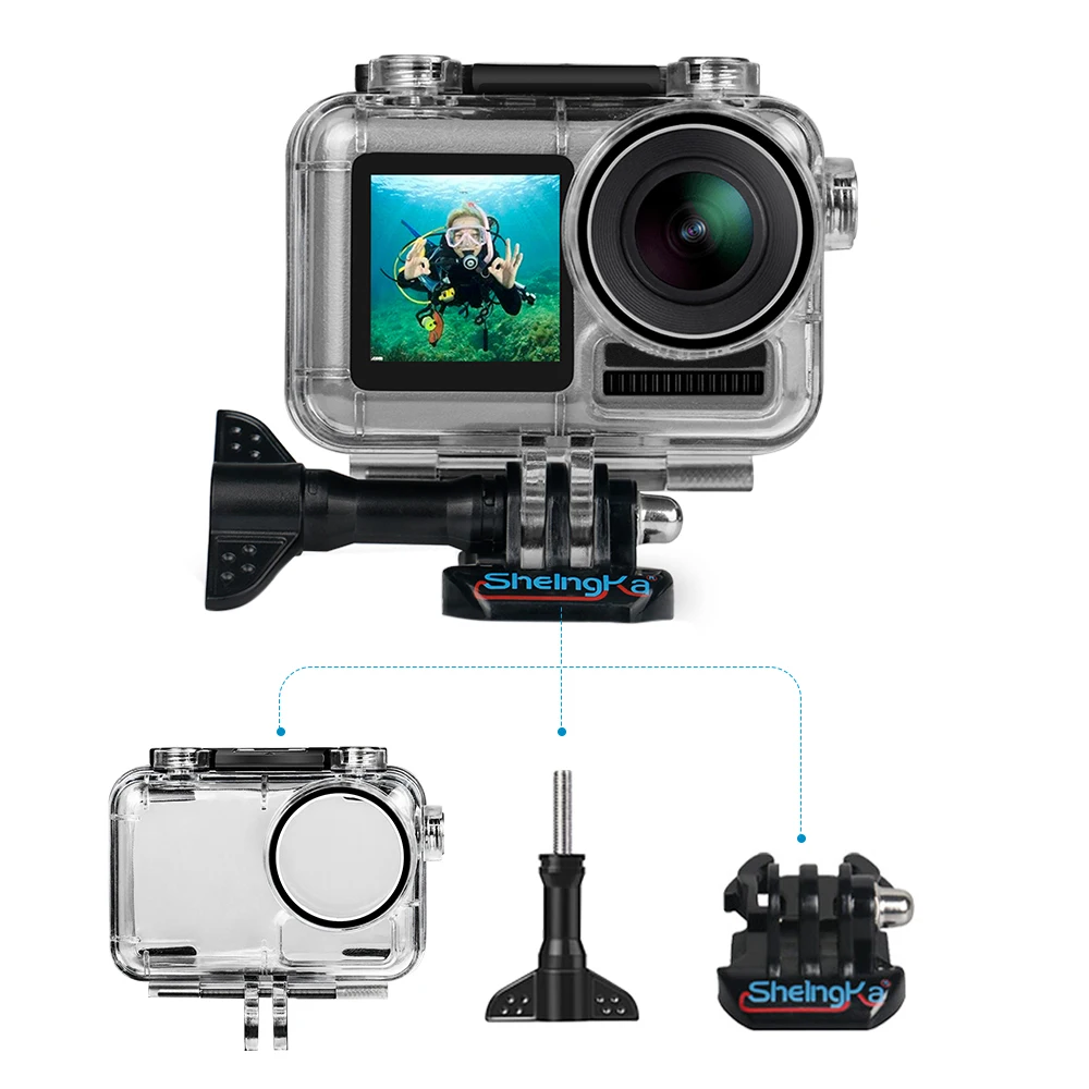 Прозрачный чехол для спортивной экшн-камеры для DJI Osmo Action, водонепроницаемый корпус, защитный чехол для дайвинга, защитная оболочка