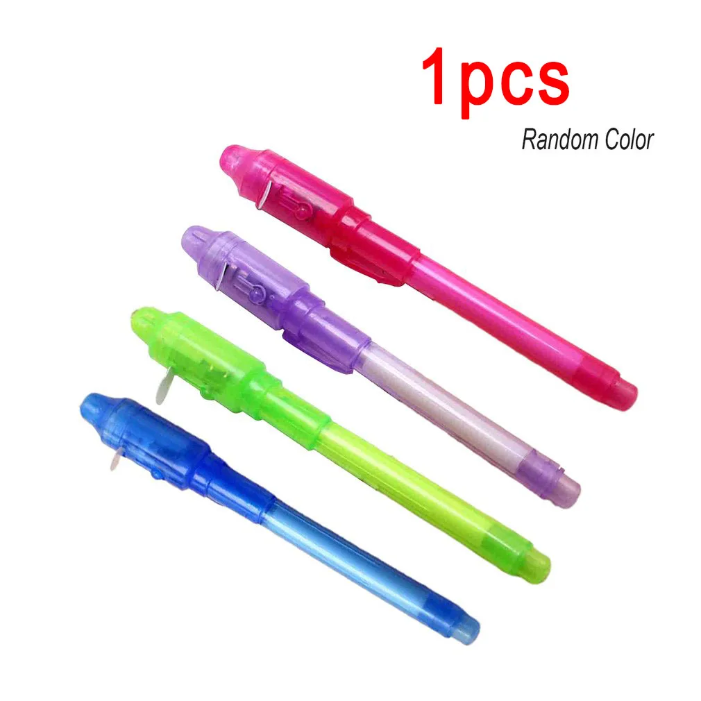 5/10pcs 2 In 1 Luminous Light Pen Big Head UV Check Money