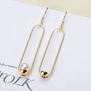 

RUNZHUQIYUAN DIY Pearl Accessories Empty Support S925 Sterling Silver 6-7mm Round Flat Beads