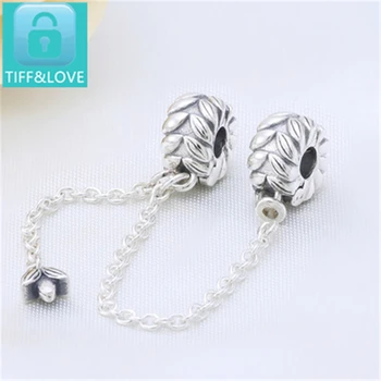 

PAN 2020 new 925 sterling silver beads charm safety chain, European original style DIY ladies jewelry