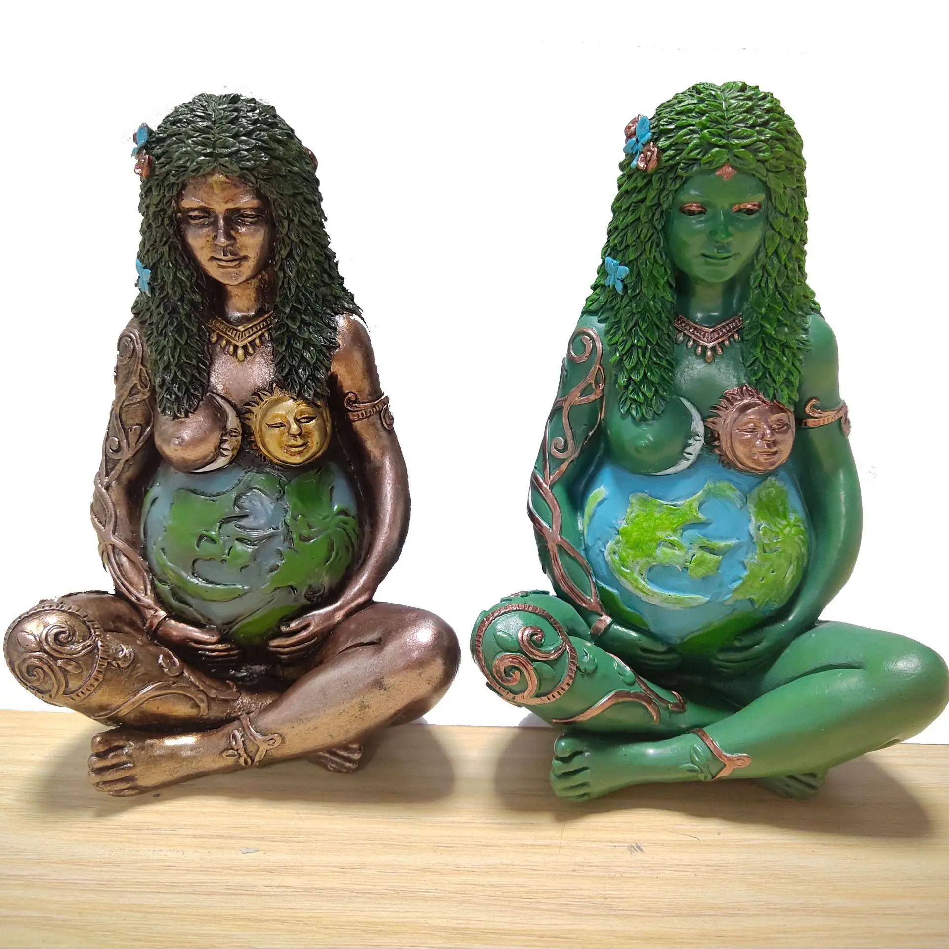 Mothercare Mother Earth Ghia Goddess Resin Statue Sculpture Figurine Ornament Home Decor 