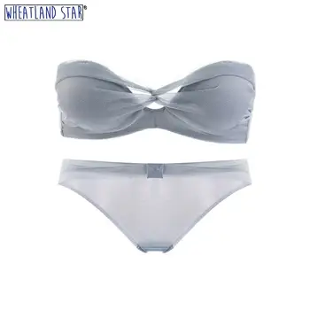 

Tube Top Bra and Panty Set Strapless Bras Women Lingerie Sets Three Hook-and-eye Convertible Straps Female Kit Lingerie Feminina