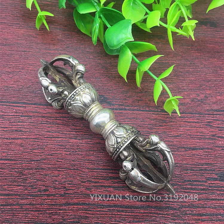 

Коллекция медного серебра Пест Ваджра JiangMo буддийский непальский Vajra Античный Винтаж