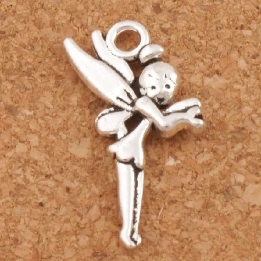 

Flying Tinker Bell Fairy Charms Pendants Jewelry DIY 25x13.6mm L130 40pcs Zinc Alloy