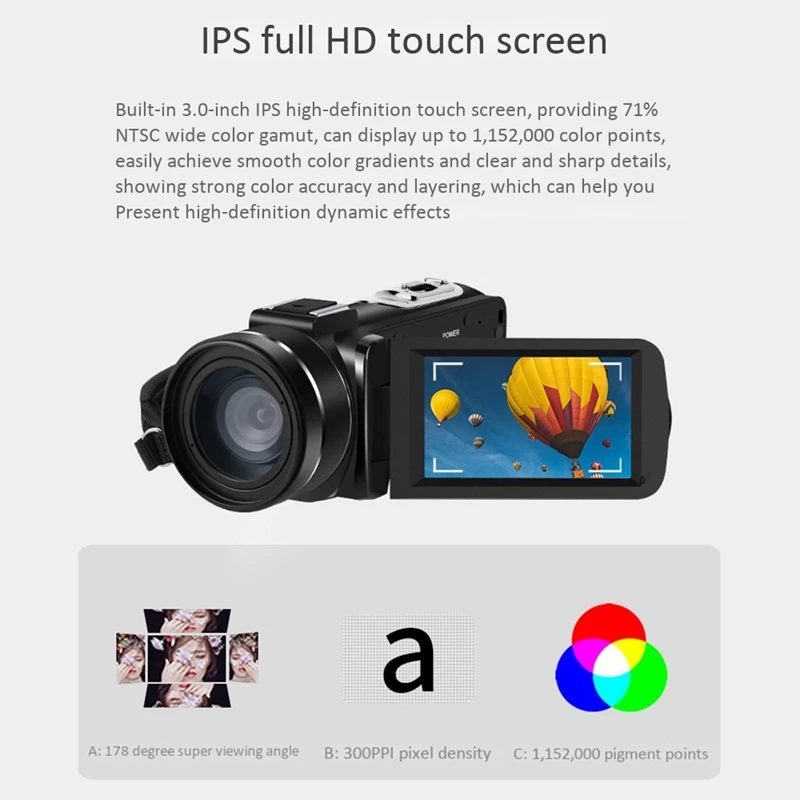 ORDRO Z63 2K Ultra HD Digital Camera WIFI Camera Anti-Shake IR Infrared Night Vision 8 Million Pixel HD Press Sn