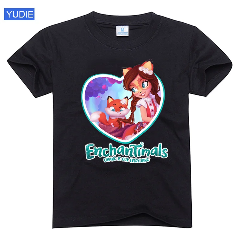 Милые футболки для девочек футболка Enchantimals модная одежда малышей лето 2020 детская