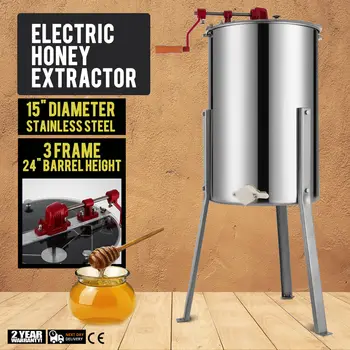 

3 Frame Stainless Steel Manual Honey Extractor Beekeeping Equipment Honeycomb Drum
