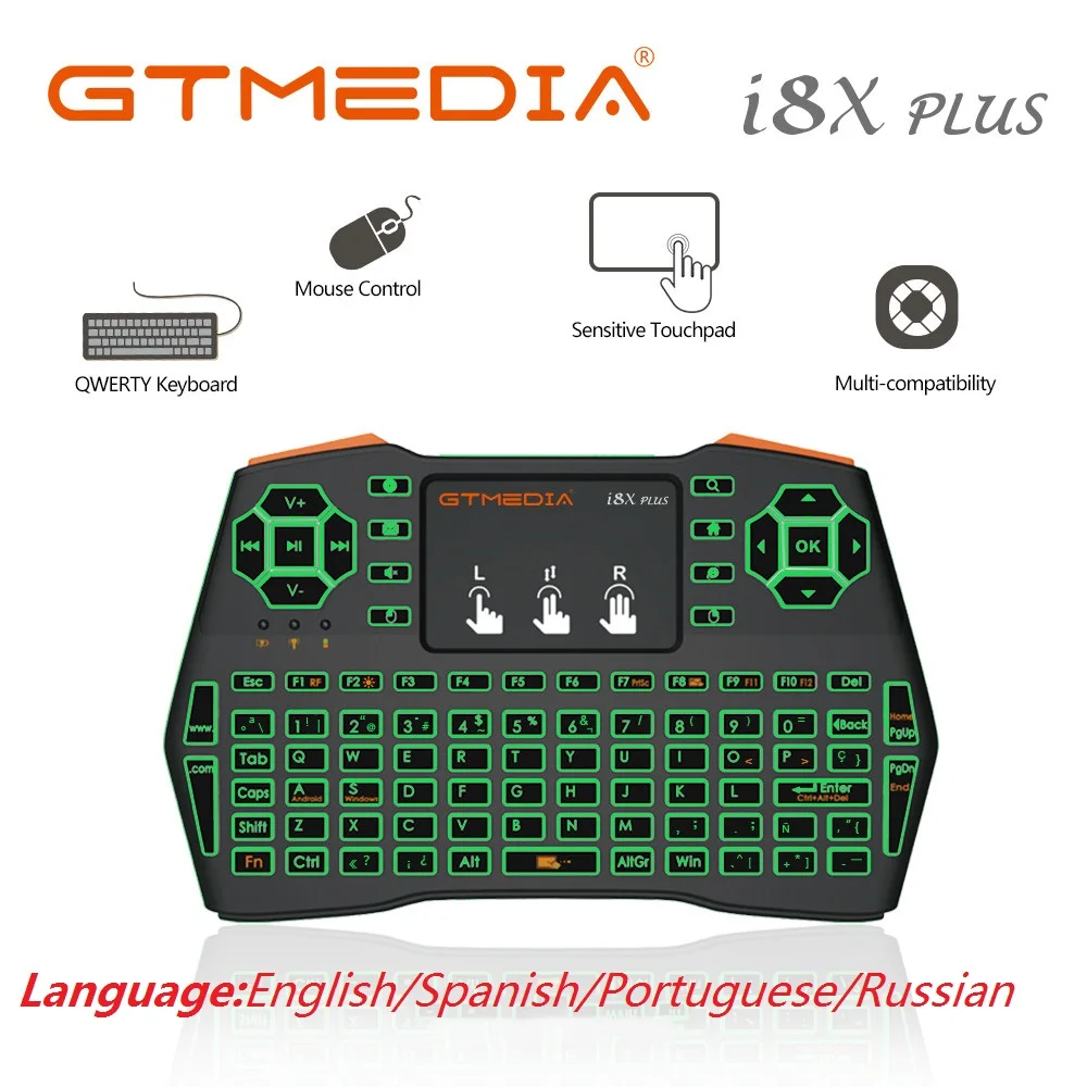 Беспроводная мини-клавиатура GTMEDIA i8x Plus пульт дистанционного управления Air Mouse 3